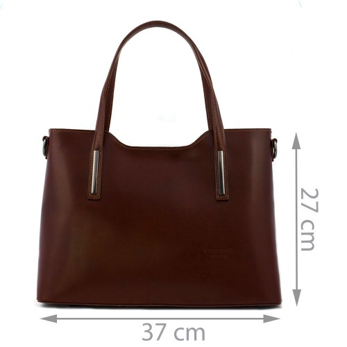 Geanta piele maro inchis GF355