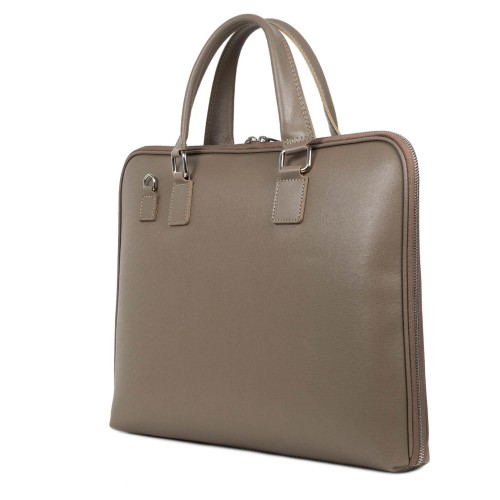 Geanta piele taupe tip servieta GF361