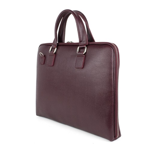 Geanta piele marsala tip servieta GF363