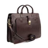 Geanta piele rosu-marsala tip servieta GF378