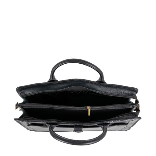 Geanta piele neagra tip servieta GF379