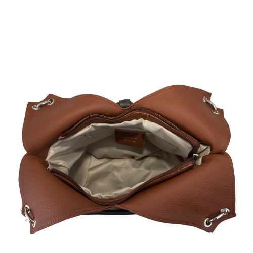 Geanta piele maro inchis GF388