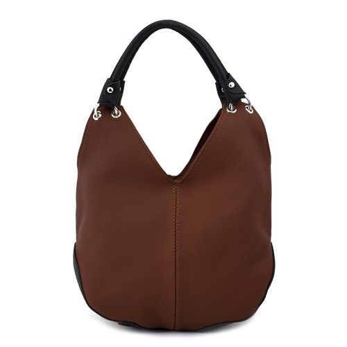 Geanta piele maro inchis GF388