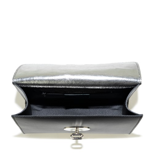 Geanta piele negru/ argintiu GF389