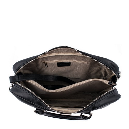 Geanta piele neagra tip servieta GF410