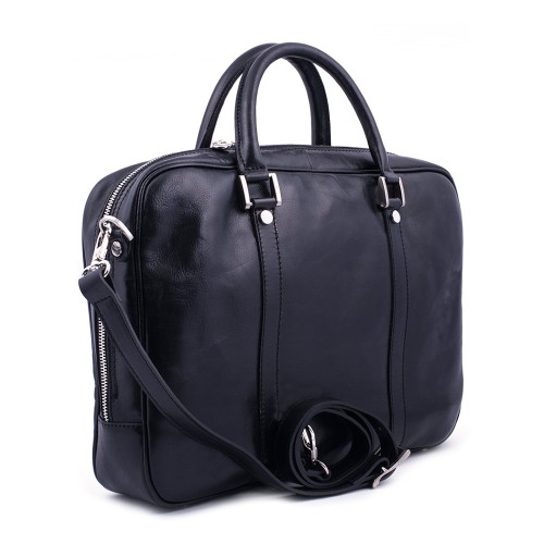 Geanta piele neagra tip servieta GF410