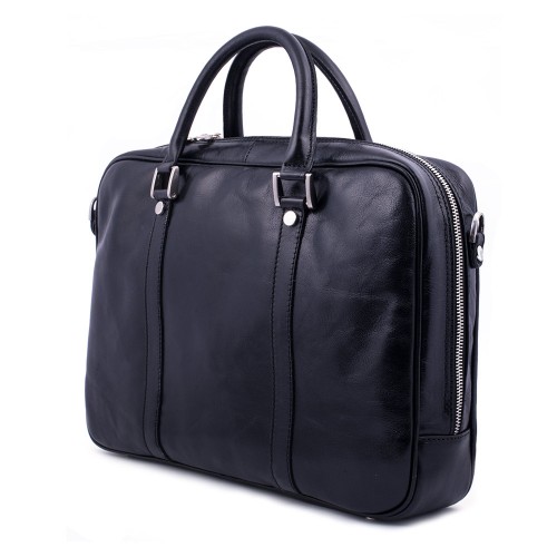 Geanta piele neagra tip servieta GF410