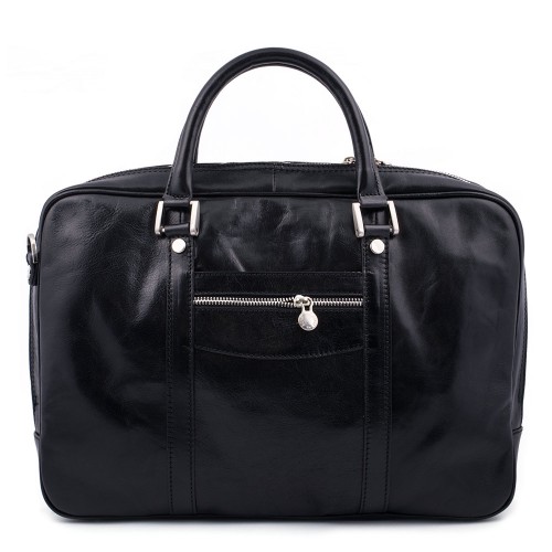 Geanta piele neagra tip servieta GF410