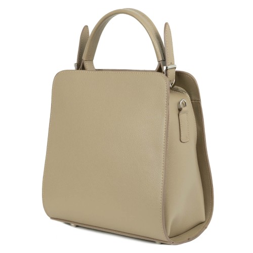 Geanta piele taupe deschis GF417