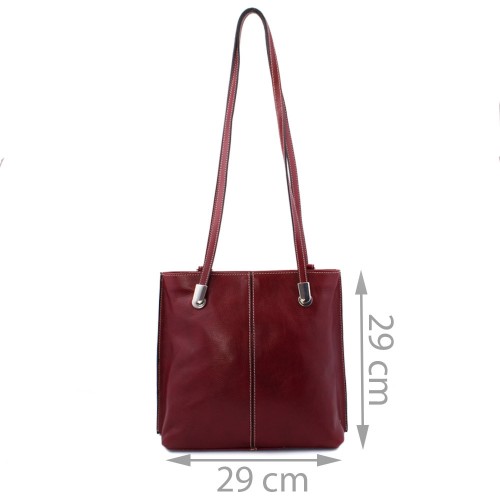 Geanta piele bordeaux GF424