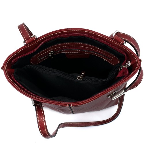 Geanta piele bordeaux GF424
