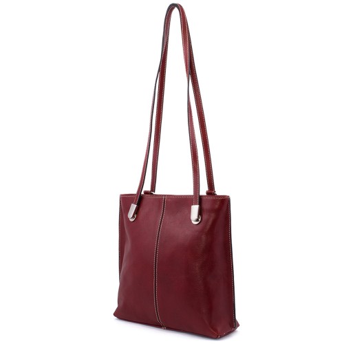 Geanta piele bordeaux GF424