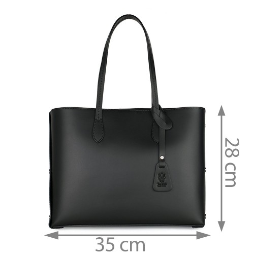 Geanta piele neagra GF453