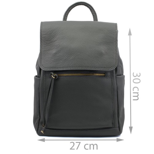 Rucsac piele gri GF454