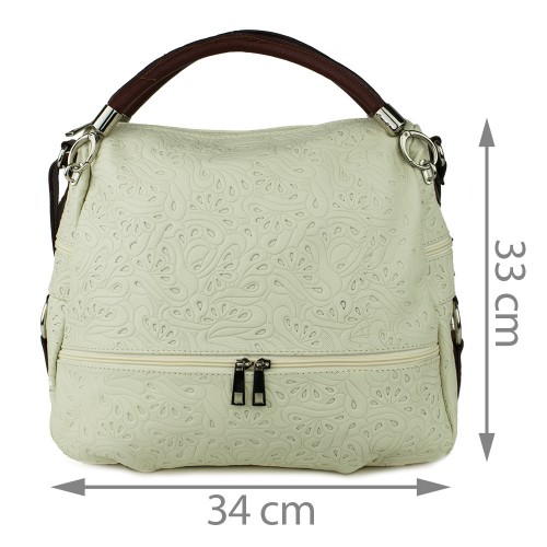 Geanta piele bej GF469