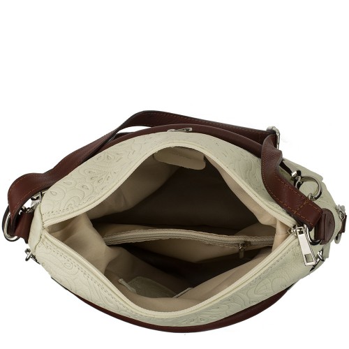Geanta piele bej GF469