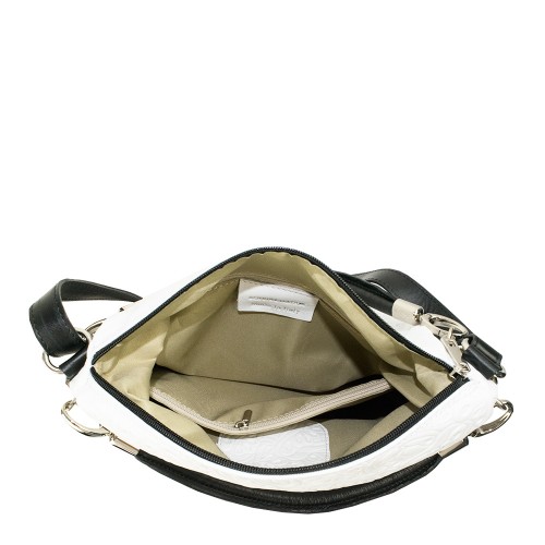 Geanta piele alba GF487