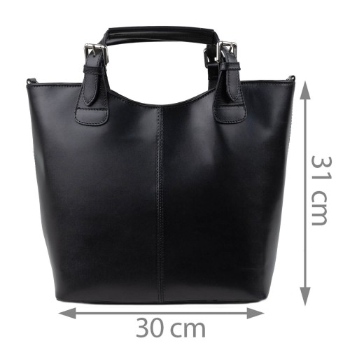 Geanta piele neagra GF489