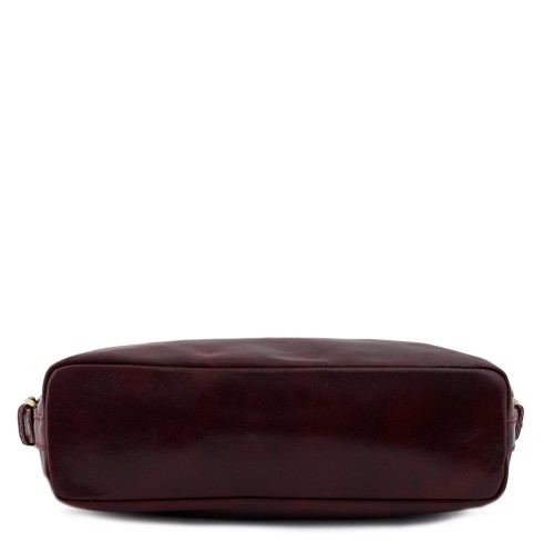 Geanta piele naturala marsala GF517