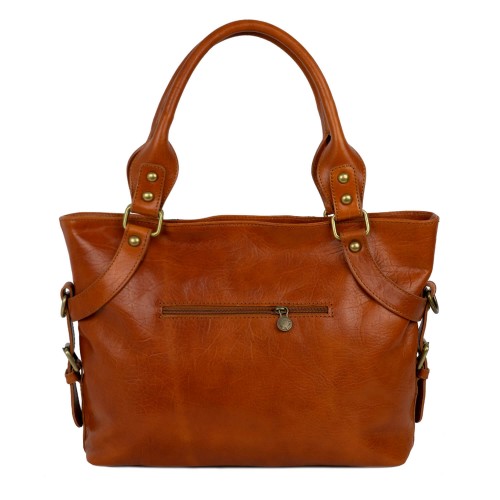 Geanta piele naturala multicolora GF518