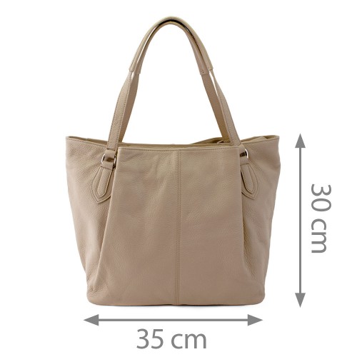 Geanta piele crem GF524