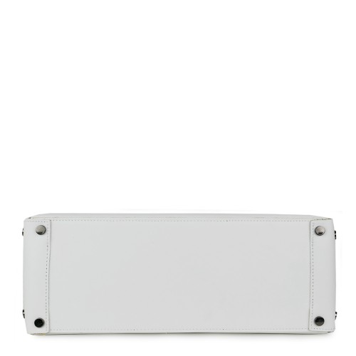 Geanta piele alba GF538