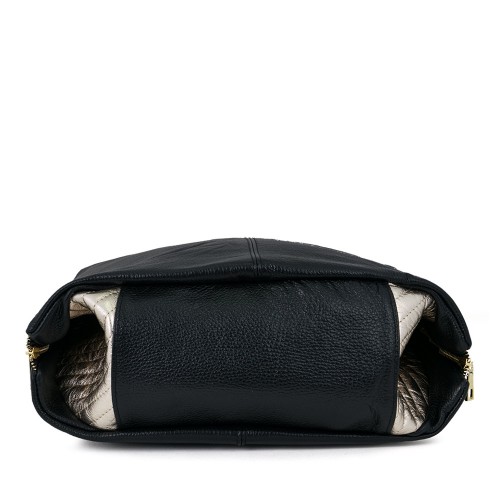 Geanta piele neagra GF549