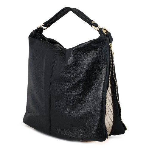 Geanta piele neagra GF549