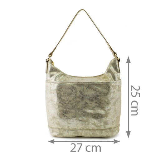Geanta piele auriu sidefat GF562