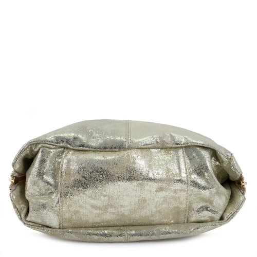 Geanta piele auriu sidefat GF565