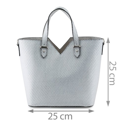 Geanta piele silver GF566