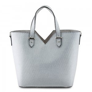 Geanta piele silver GF566