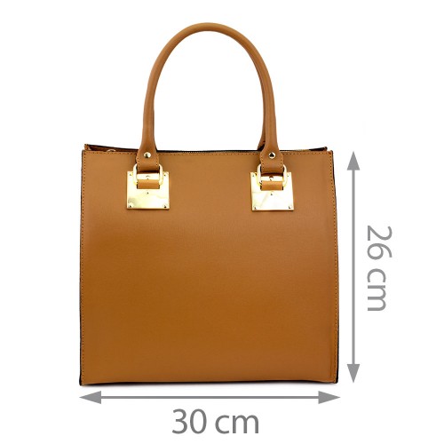 Geanta piele maro deschis GF572
