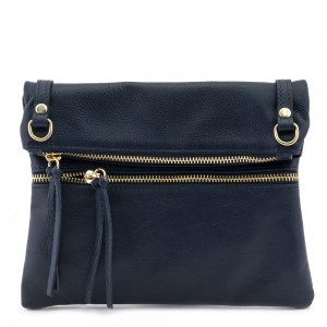 Plic piele albastru inchis GF576