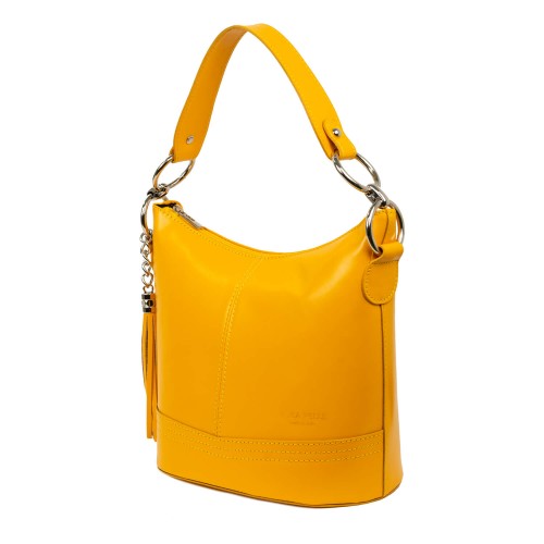 Geanta piele galbena GF582