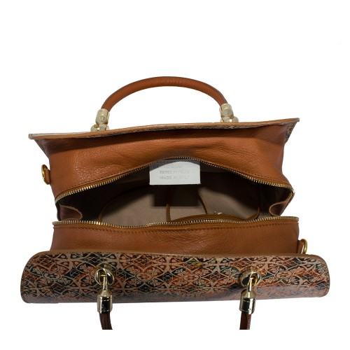 Geanta piele imprimeu paisley GF625
