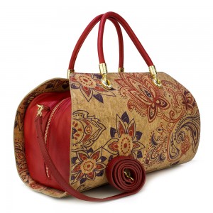 Geanta piele imprimeu paisley/ rosu GF629