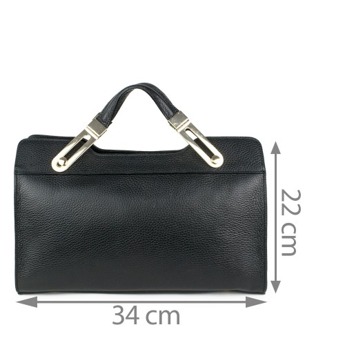 Geanta piele neagra GF638
