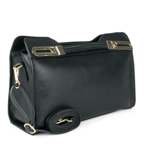 Geanta piele neagra GF638
