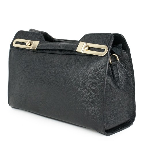 Geanta piele neagra GF638