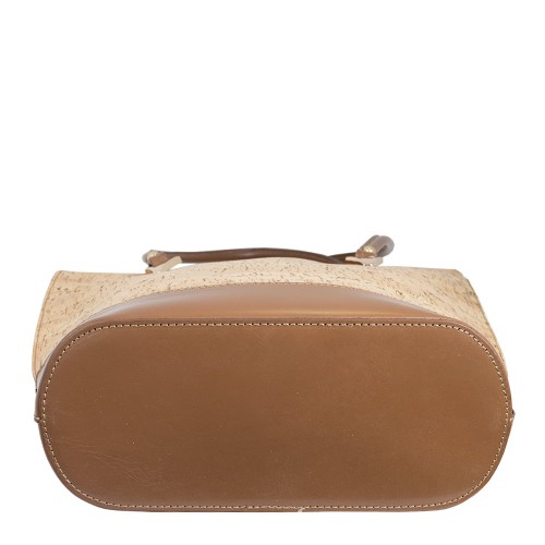 Geanta piele maro cu imprimeu paisley GF653