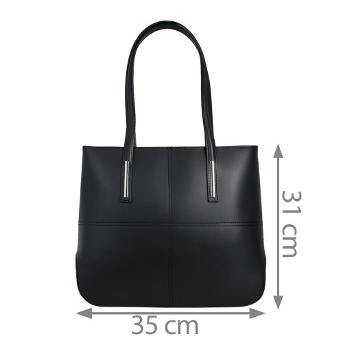 Geanta piele neagra GF655