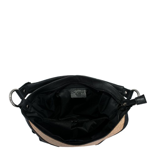 Geanta piele imprimeu paisley/ negru GF657