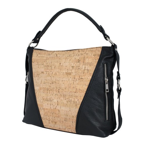 Geanta piele imprimeu paisley/ negru GF657