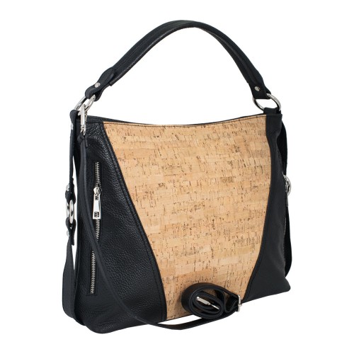 Geanta piele imprimeu paisley/ negru GF657