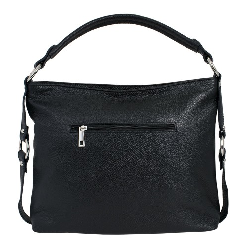 Geanta piele imprimeu paisley/ negru GF657