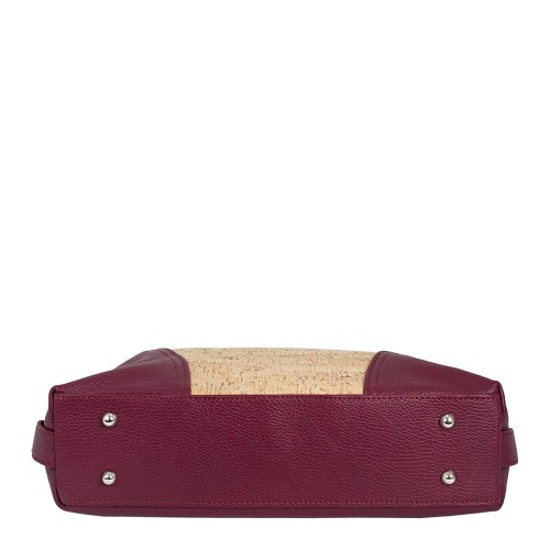 Geanta piele imprimeu paisley/ visiniu GF658