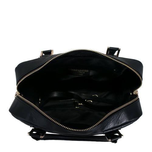 Geanta piele neagra GF659