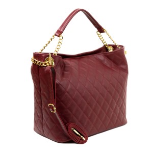 Geanta piele marsala matlasata GF661