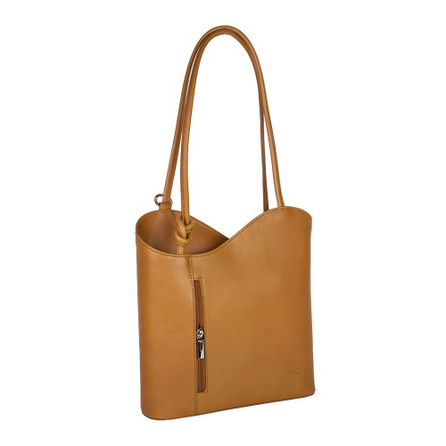 Geanta piele maro ocru GF662
